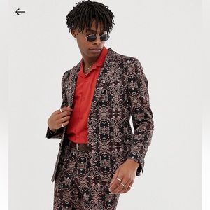 Skinny Embroidered Blazer / Suit Jacket